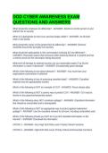 DOD CYBER AWARENESS EXAM QUESTIONS AND ANSWERS