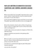NUR 6521 MIDTERM EXAMINATION 2021&sol;2022 QUESTIONS AND VERIFIED ANSWERS GRADED A&plus;