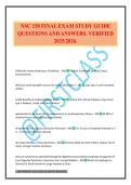 NSC 150 FINAL EXAM STUDY GUIDE QUESTIONS AND ANSWERS&period; VERIFIED 2025&sol;2026&period;