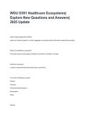 WGU D391 Healthcare Ecosystems Explore &ndash; Complete Study Guide & Practice Questions