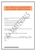 NSPN 7100 FINAL EXAM QUESTIONS AND ANSWERS&period; VERIFIED 2025&sol;2026&period;