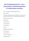 NUR 2755 Multidimensional Care IV &ndash; Exam 2 &lpar;Latest 2026&sol;2027&rpar; &vert; NCLEX-RN&reg; Aligned Review & 75 Verified Questions with Answers