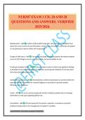 NUR307 EXAM 1 CH&period; 20 AND 28 QUESTIONS AND ANSWERS&period; VERIFIED 2025&sol;2026&period;