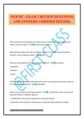 NUR 307 - EXAM 1 REVIEW QUESTIONS AND ANSWERS&period; VERIFIED 2025&sol;2026&period;