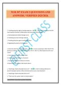 NUR 307 EXAM 2 QUESTIONS AND ANSWERS&period; VERIFIED 2025&sol;2026&period;