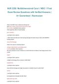 NUR 2356&colon; Multidimensional Care I &lpar;MDC 1&rpar; Final Exam Review &ndash; Rasmussen 2026&sol;2027 &vert; Exam Questions with Verified Answers &vert; A&plus; Guaranteed