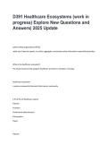 D391 Healthcare Ecosystems &ndash; Complete Study Guide & Practice Questions
