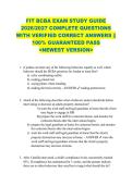 FIT BCBA EXAM STUDY GUIDE  2026&sol;2027 COMPLETE QUESTIONS  WITH VERIFIED CORRECT ANSWERS &vert;&vert;  100&percnt; GUARANTEED PASS  <NEWEST VERSION> 