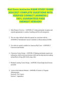 Red Cross Instructor EXAM STUDY GUIDE  2026&sol;2027 COMPLETE QUESTIONS WITH  VERIFIED CORRECT ANSWERS &vert;&vert;  100&percnt; GUARANTEED PASS  <NEWEST VERSION> 