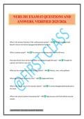 NURS 301 EXAM &num;3 QUESTIONS AND ANSWERS&period; VERIFIED 2025&sol;2026&period;