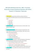 NUR 2356&colon; Multidimensional Care I &lpar;MDC 1&rpar; Final Exam Review &ndash; Rasmussen 2026&sol;2027 &vert; Key Concept & Assessment Questions with Verified Answers &vert; A&plus; Guaranteed