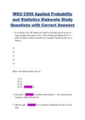 WGU C955 Applied Probability  and Statistics Elaborate Study  Questions with Correct Answers