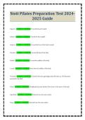 Stott Pilates Preparation Test 2024- 2025 Guide