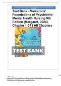  Varcarolis' Foundations of Psychiatric-Mental Health Nursing 9th Edition By Margaret Jordan Halter &vert; All Chapters with Answers and Rationales &vert; LATEST complete Test bank 