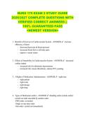NURS 175 EXAM 2 STUDY GUIDE  2026&sol;2027 COMPLETE QUESTIONS WITH  VERIFIED CORRECT ANSWERS &vert;&vert;  100&percnt; GUARANTEED PASS  <NEWEST VERSION> 