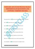 NURS 6203 ADVANCED PHAMACOLOGY MIDTERM EXAM QUESTIONS AND ANSWERS&period; VERIFIED 2025&sol;2026&period;