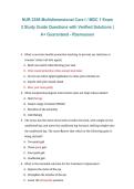 NUR 2356 Multidimensional Care I &lpar;MDC 1&rpar; Exam 2 Study Guide &ndash; Rasmussen 2026&sol;2027 &vert; Questions with Verified Solutions &vert; A&plus; Guaranteed