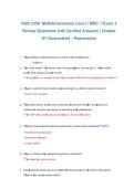 NUR 2356&colon; Multidimensional Care I &lpar;MDC 1&rpar; Exam 2 Review &ndash; Rasmussen 2026&sol;2027 &vert; Review Questions with Verified Answers &vert; Graded A&plus; Guaranteed