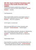 NR 293 Exam II Kahoot Questions and Answers &lpar;Top Grade Assured&rpar; 2026 Update&period;