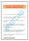 OA C720 EXAM QUESTIONS AND ANSWERS&period; VERIFIED 2025&sol;2026&period;