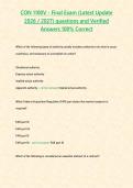 CON 1100V - Final Exam &lpar;Latest Update 2026 2027&rpar; questions and Verified Answers 100- Correct