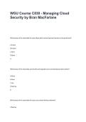 WGU C838 Managing Cloud Security &ndash; Complete Study Guide & Practice Questions &vert; Bran