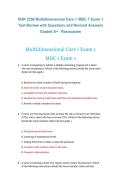Package deal for NUR 2356&colon; Multidimensional Care I &lpar;MDC 1&rpar; Exam Test Review &ndash; Rasmussen 2026&sol;2027 &vert; Questions with Revised Answers &vert; Graded A&plus;