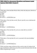 WGU-C838-Pre-Assessment Questions and Answers Latest Updated 2024&sol;2025 &vert; Graded A&plus;
