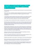 NCCAA Certification Exam Practice questions &vert;&vert; EXAM-STYLE QUESTIONS WITH CORRECT ANSWERS&semi; GUARANTEED PASS&excl;&excl;