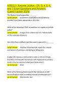 AJS212 Juvenile Justice - Ch&period; 3&comma; 4&comma; 5&comma; 6&comma; and 7 Exam Questions and Answers &lpar;Latest Update 2026&rpar;&period;docx