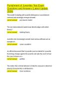 Punishment of Juveniles Test Exam Questions and Answers &lpar;Latest Update 2026&rpar;&period;docx