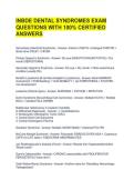 INBDE DENTAL SYNDROMES EXAM QUESTIONS WITH 100&percnt; CERTIFIED ANSWERS 