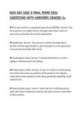 BUSI 300 QUIZ 5 FINAL PAPER 2026 QUESTIONS WITH ANSWERS GRADED A&plus;