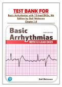 TEST BANK FOR Basic Arrhythmias with 12-lead EKGs&comma; 9th Edition by Gail Walraven Chapter 1-8