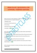 PEDS EXAM 1 QUESTIONS AND ANSWERS&period; VERIFIED 2025&sol;2026&period;
