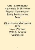 CHST Exam Review 2026 &ndash; High-Yield BCSP Online Prep for Construction Safety Professionals PDF