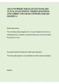 APEA FNP Predictor Exam Test Bank 2025 &vert; Verified Questions & Detailed Answers