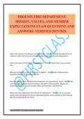 PHOENIX FIRE DEPARTMENT&colon; MISSION&comma; VALUES&comma; AND MEMBER EXPECTATIONS EXAM QUESTIONS AND ANSWERS&period; VERIFIED 2025&sol;2026&period;