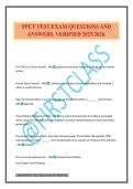 PPCT TEST EXAM QUESTIONS AND ANSWERS&period; VERIFIED 2025&sol;2026&period;