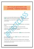 PPCT EXAM QUESTIONS AND ANSWERS&period; VERIFIED 2025&sol;2026&period;