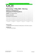 2025 OCR GCSE &lpar;9&ndash;1&rpar; Geography B &lpar;Geography for Enquiring Minds&rpar; J384&sol;01 Our Natural World Resource Booklet Combined Question Paper and Marking Scheme