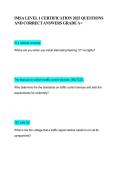 IMSA Level 1 Certification 2025 &vert; Verified Questions & Correct Answers &ndash; Grade A