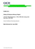 2025 OCR GCSE &lpar;9-1&rpar; History B Schools History Project J411&sol;33&colon; Viking Expansion&comma; c&period;750-c&period;1050 with Living under Nazi Rule&comma; 1933-1945 General Certificate of Secondary Education Combined Question Paper and Marking Scheme