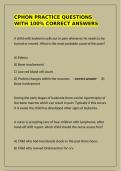 CPHON Practice Questions & Answers &ndash; Pediatric Hematology Oncology Nursing