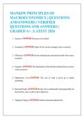 PRINCIPLES OF ECONOMICS &lpar;N&period; GREGORY MANKIW&rpar; &vert; QUESTION AND ANSWER &vert; VERIFIED QUESTIONS ANSWERS &vert; GRADED A&plus; &vert;UPDATED 2025&sol;2026