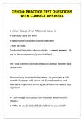  CPHON Practice Test Questions with Verified Answers &ndash; Pediatric Oncology Nursing