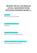Traffic Signal Technician Level 1 Exam 2025 &vert; Verified Questions with Detailed Answers &ndash; Grade A