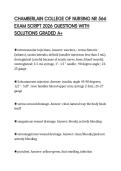 CHAMBERLAIN COLLEGE OF NURSING NR 566 EXAM SCRIPT 2026 QUESTIONS WITH SOLUTIONS GRADED A&plus;