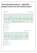 Relias Dysrhythmia Basic A &ndash; 2026 &ndash; Complete Practice Test with Verified Answers