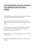 POUL 1010E BUNDLED EXAM 2025 QUESTIONS AND ANSWERS SOLVED 100&percnt; NEWLY UPDATED
